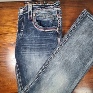 Mens Rock Revival Jeans Size 32